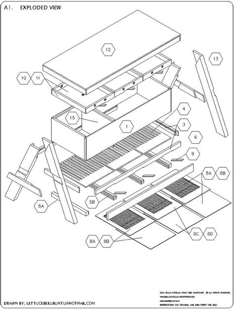 drawing hive|top bar hive drawings.